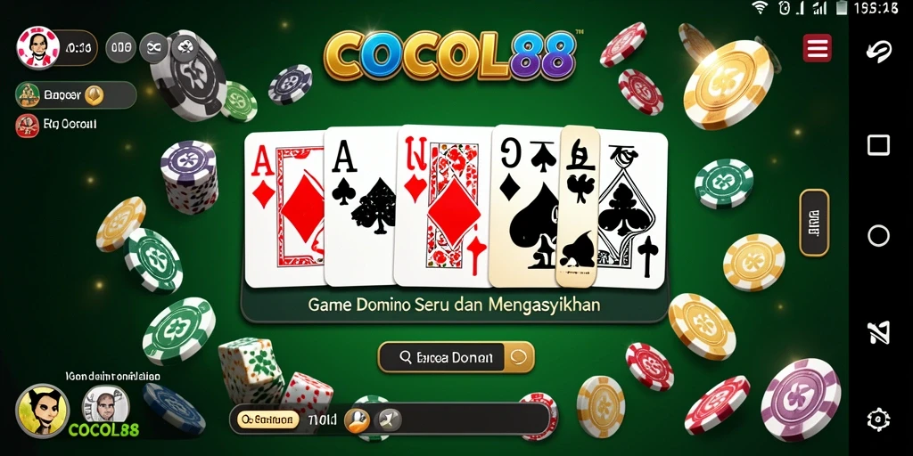 Screenshot gameplay seru dari COCOL88 yang menampilkan permainan Domino.