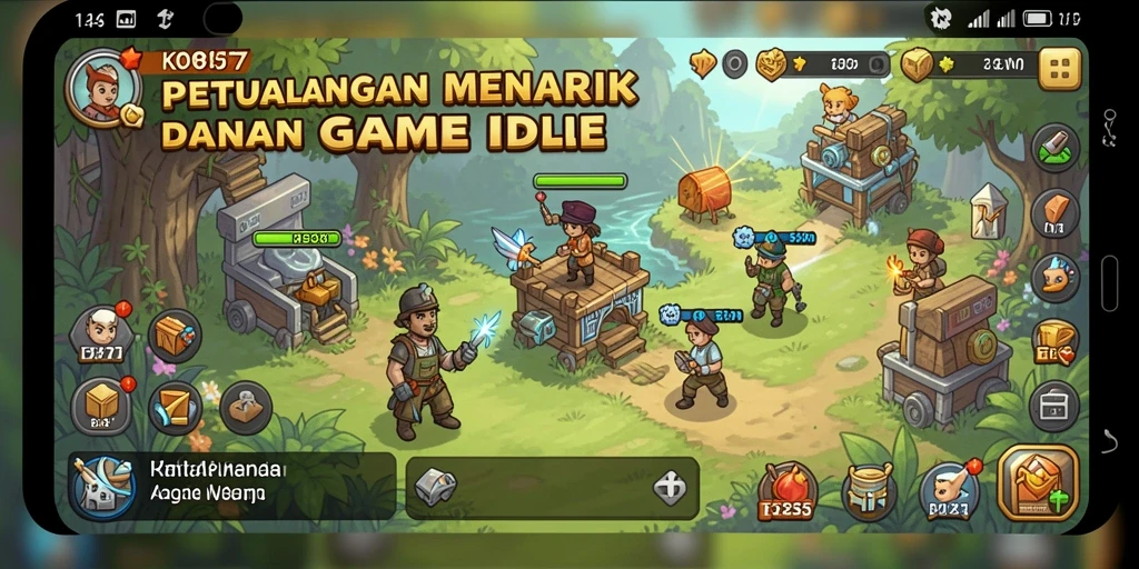 Tampilan gameplay KO857 yang menarik di dunia idle.