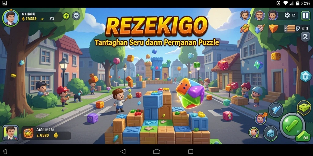 Screenshot permainan REZEKIGO yang menampilkan gameplay Puzzle seru.