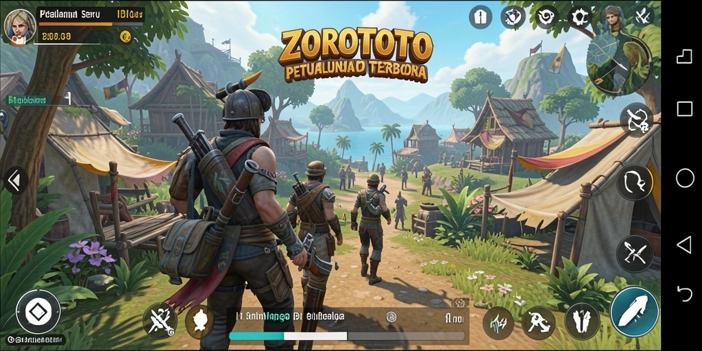 Tampilan gameplay ZOROTOTO yang menarik dalam dunia terbuka.